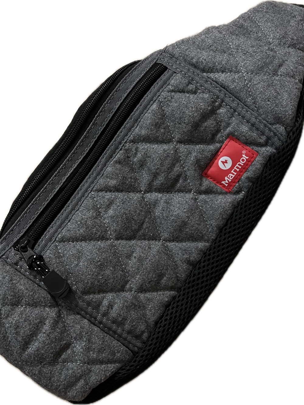 Marmot Gray Waterproof Quilted Sling Belt Bag